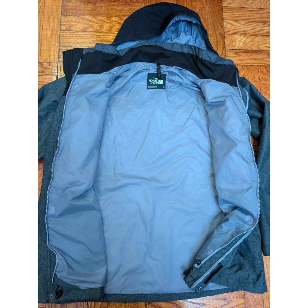 The North Face TNF DryVent Waterproof Shell Jacket Men's Large Black Gray